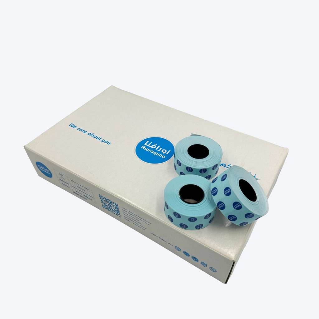 White Date Sticker 26x16mm - Two-Line - Non-Thermal