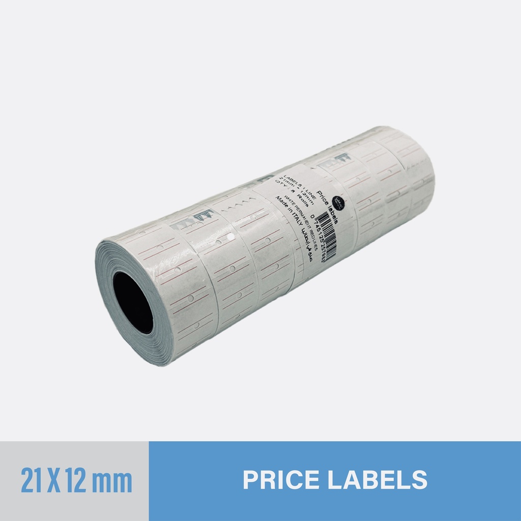 Price Sticker 21x12mm - One-Line - Non-Thermal