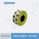 Yellow Date Sticker 26-16mm two-line-non-thermal