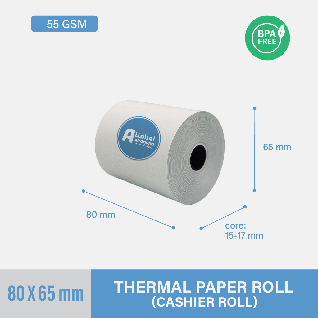 Thermal Cashier Roll 80x65mm - High Quality
