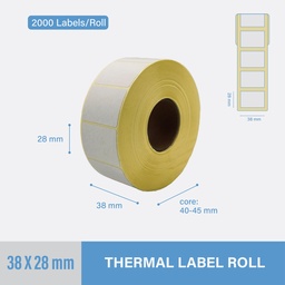 [TL3828] Thermal Label 38x28mm - 2000 pcs/roll