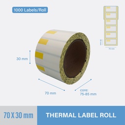 [TL7030] Thermal Label 70x30mm - 1000 pcs/roll